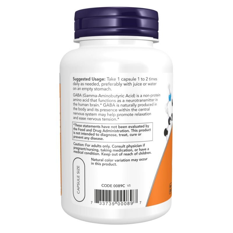 NOW GABA 750 mg - Accelerated Health Products